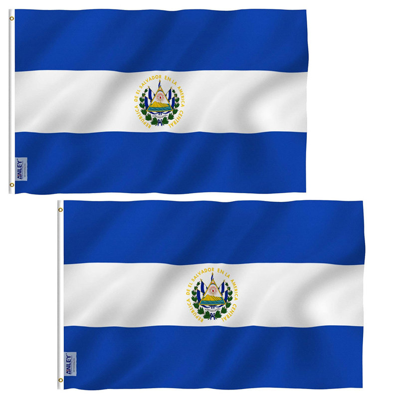 Drapeau du Salvador 3 x 5 pi Fly Flyeze - polyester des drapeaux nationaux salvadoriens