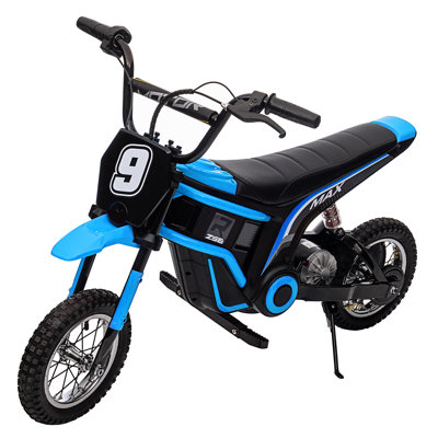 Vélo tout-terrain électrique 24V 350W, 14,5 MPH tout terrain, 135 lb, capacité d'absorption des chocs pour les tout-petits de 6 à 14 ans, bleu, numéro 7
