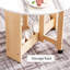 Table de salle à manger ronde à abattants, table de salle à manger convertible multifonctionnelle, table extensible peu encombrante avec boîte de rangement et roulettes