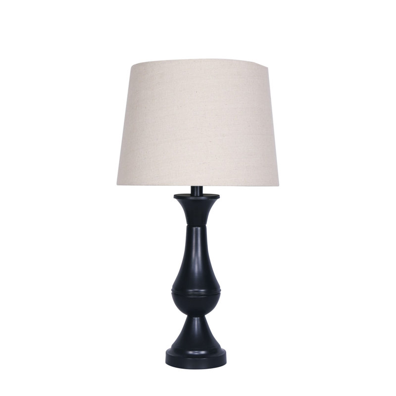Plastic,S,2,24"H,Teardrop Table Lamps,Blk