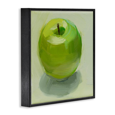 Juicy Green Apple Framed Giclee Art by Jenny Westenhofer