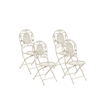 Fostoria Folding Patio Dining Side Chair with Cushion