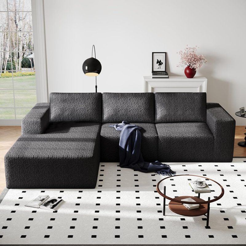 Canapé modulaire Boneless 108 po Cloud, Noir
