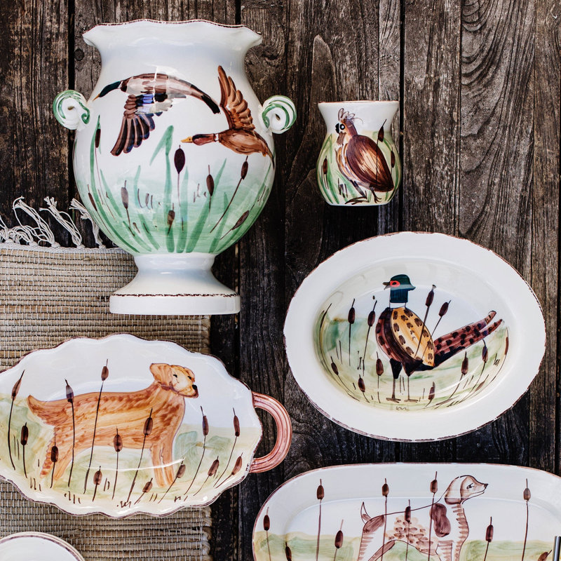 Wildlife Earthenware Serving Bowl