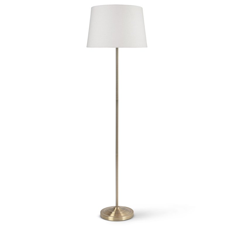 153cm Polished Traditional Floor Lamp, Ivory