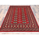 Vetra One-of-a-Kind Rectangle 4'0" X 6'3" New Age Area Rug in Red