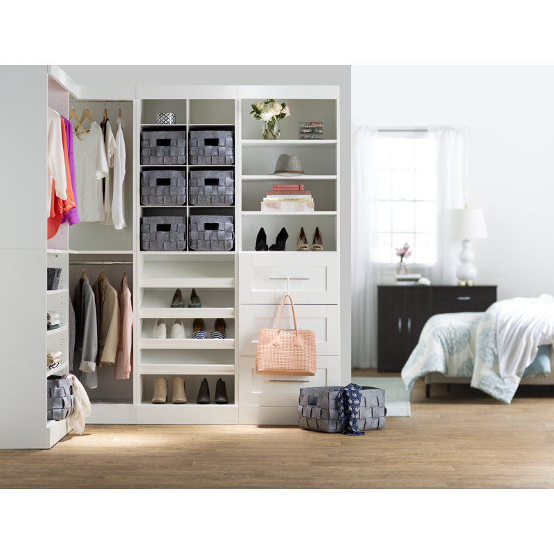 Système d'organisation pour garde-robe 82 po Arlex, Blanc