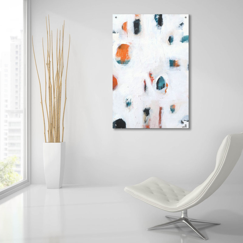Art mural en verre acrylique "dehors là-bas 2" par Jan Weiss, H 36 po x l 24 po x P 0,2 po
