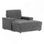 Canapé simple surdimensionné de 42 po, fauteuil en fausse fourrure de lapin avec porte-gobelets, méridienne rembourrée avec repose-pieds avec rangement et accoudoirs, canapé-lit avec siège profond pour le salon, appartement