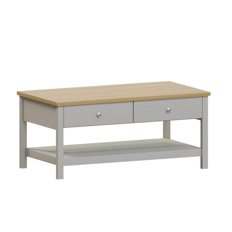 Beacsfield Frame Coffee Table with Storage, Grey
