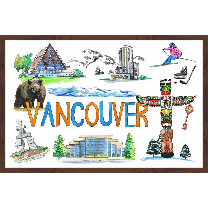 Never Bored In Vancouver - Single Picture Frame Painting, 30cm H x 46cm W x 4cm D