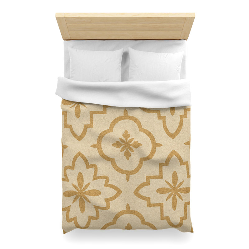 Microfiber Duvet Cover Boho Style, Design 34, Twin XL Duvet Cover, White