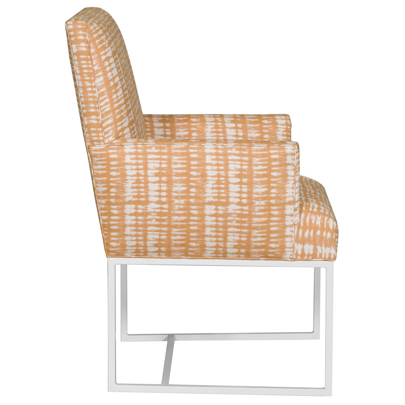 Michael Weiss Outdoor Lounge Chair, Kramer Lace Polyester, White