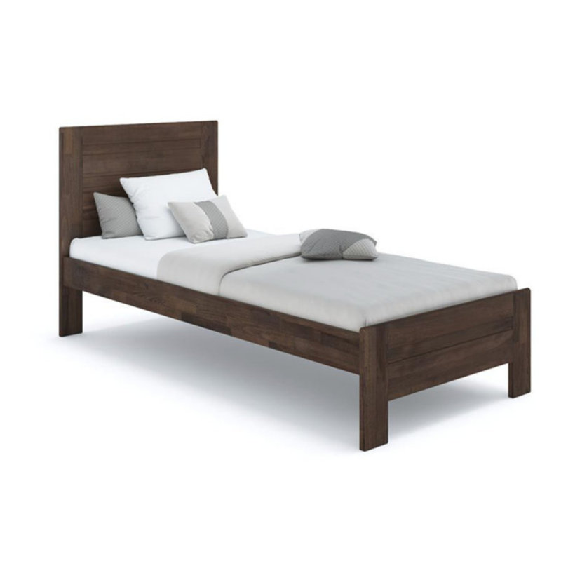 Lux Solid Wood Storage Bed, Wenge, Twin