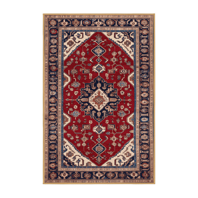Tapis brun lavable à la machine, Rectangle 5 pi x 7 pi