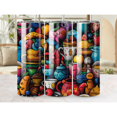 Choose Handmade Tumblers 591 mL Vacuum Insulated Stainless Steel (18/8) Travel Tumbler with Straw