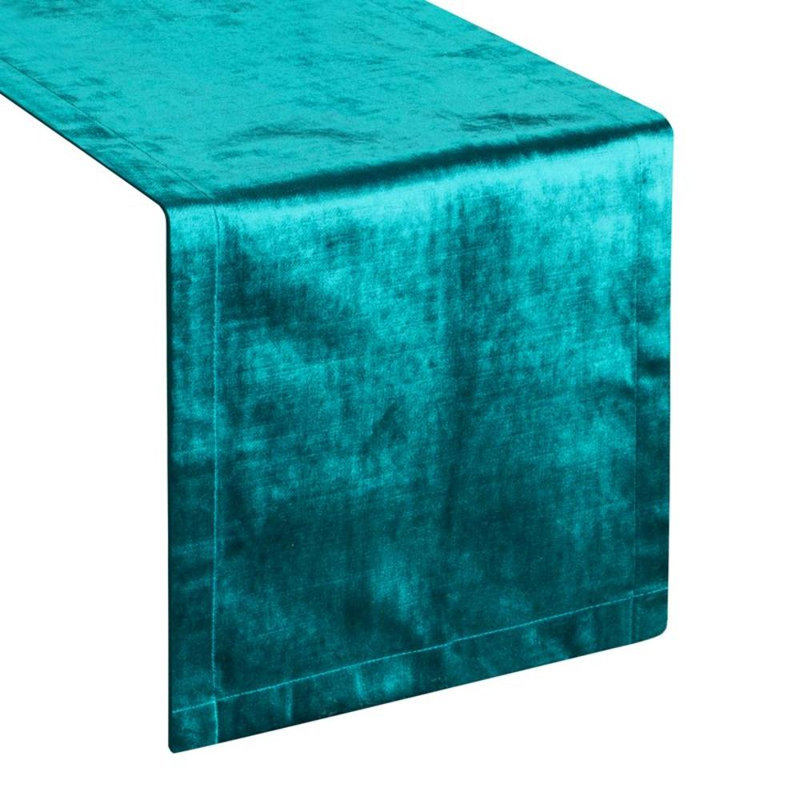 Solid Colour Table Runner, 35cm W x 220cm L, Turquoise