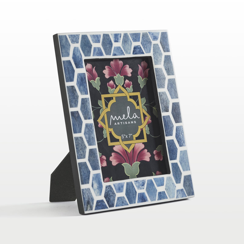 Handcrafted Gramercy Bone Inlay Photo Frame 5x7, 5" x 7"