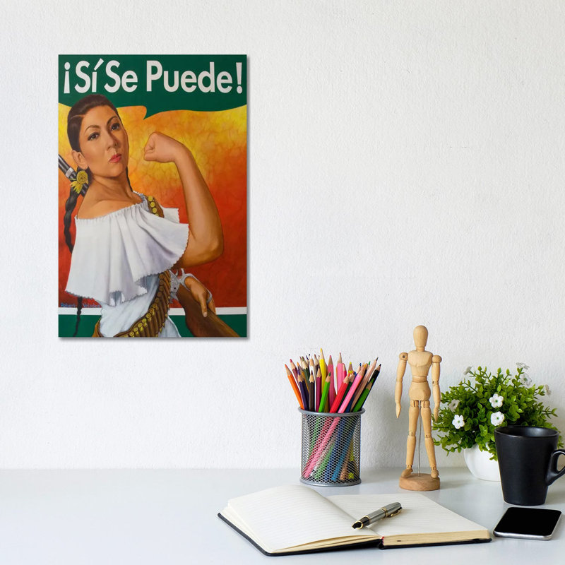 Rosita (Si Se Puede!) by Robert Valadez - Wrapped Canvas Painting, 20.32 cm H x 30.48 cm W