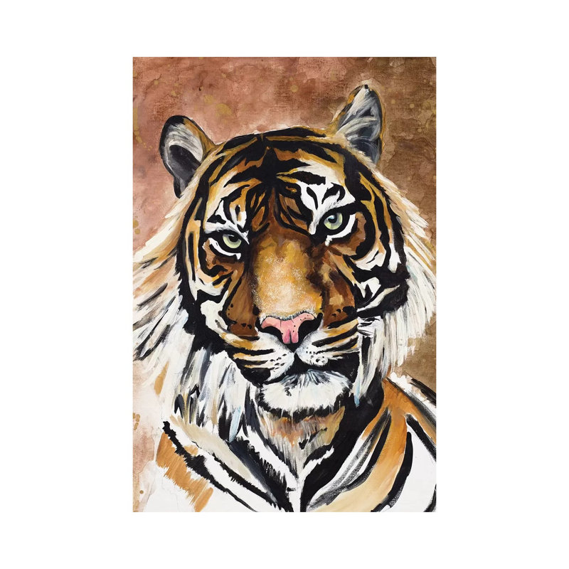 Tiger 1 Piece Wrapped Canvas Painting, 20.32 cm H x 30.48 cm W
