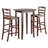 Walnut Solid Wood Top Four Leg Base Dining Set