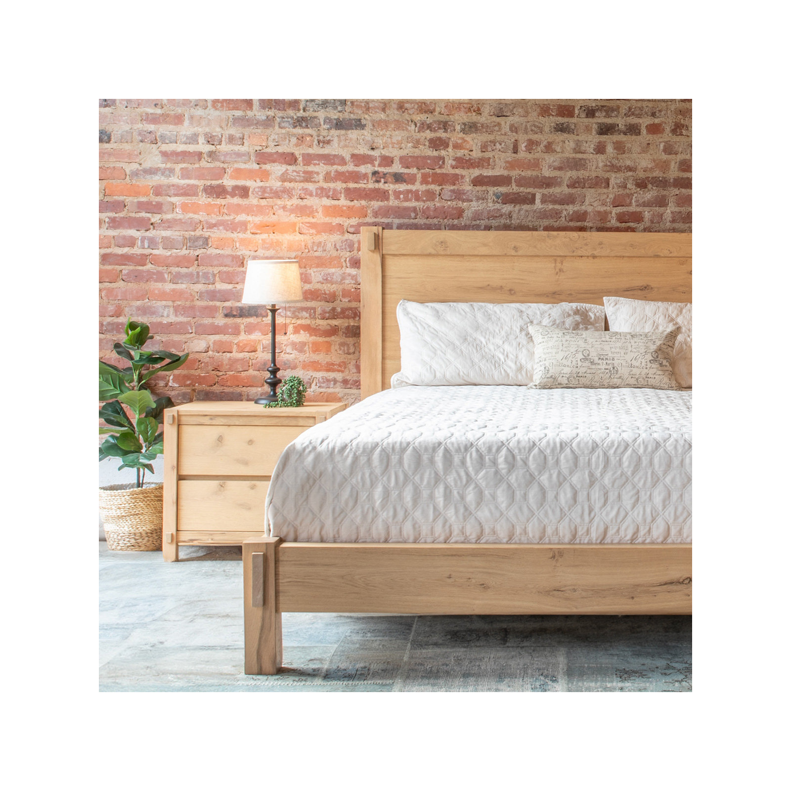 Rhett Solid Wood Bed, Queen