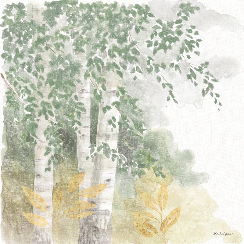 Natures Leaves II Sage by Beth Grove - Wrapped Canvas Painting, 76cm H x 76cm W
