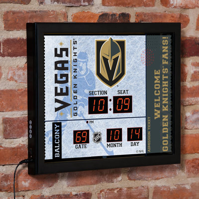 Horloge murale Vegas Golden Knights de Vegas
