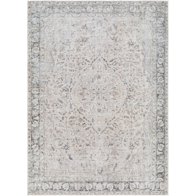 Tapis beige clair Isaic, Rectangle 6 pi 7 po x 9 pi
