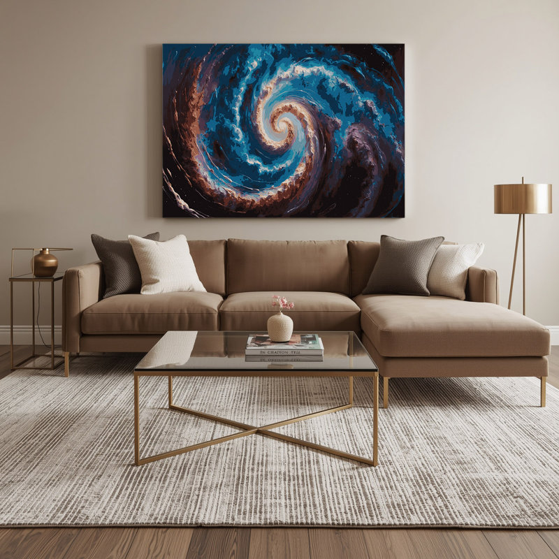 Space Crab Nebula Purple Canvas Wall Art, 11" H x 14" W
