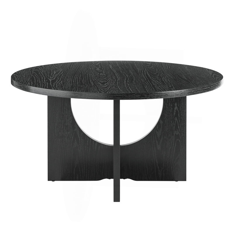 Modern Minimalist Coffee Table, Black, Black