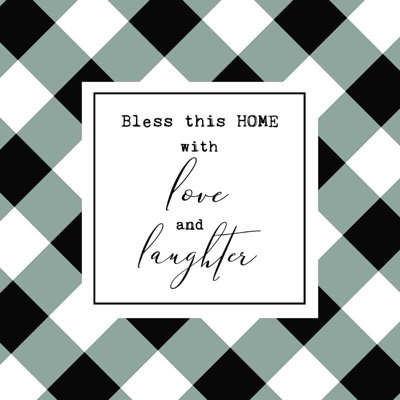 Bless This Home Buffalo Plaid