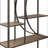 Choon Dria 75 Inch Bookcase, 5 Shelves, Black Metal, Brown Solid Poplar Wood