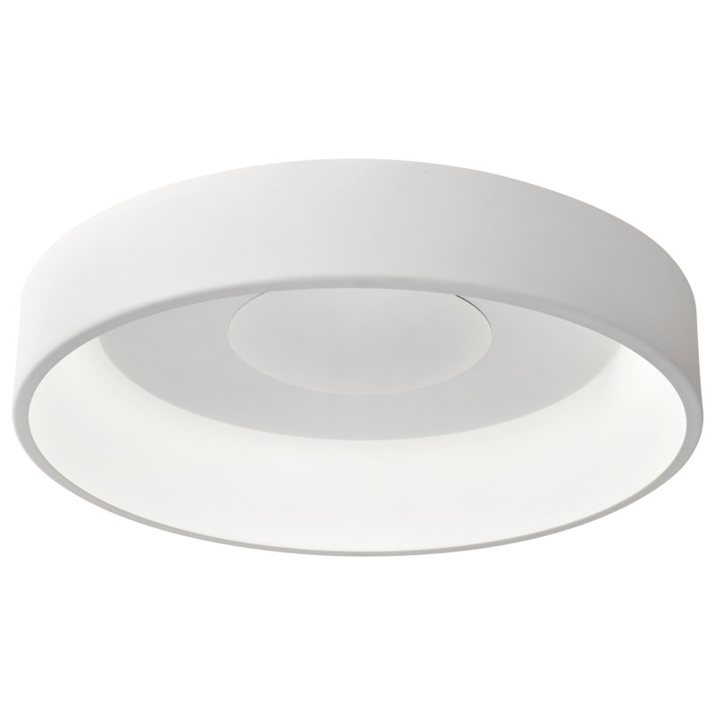 Plafonnier encastré 1 lumière DEL Lucien, Blanc, H 6 po x l 6 po x P 23,50 po