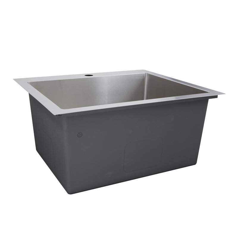Pro Series 25" Topmount Small Radius Stainless Steel Laundry Sink
