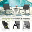 3-Piece Patio Bistro Set, Garden Furniture Set with Table and 2 Chairs, Breathable Textilene Fabric, Patio Furniture Set for Outdoor, Balcony, Bistro, Porch-592906389-592861351