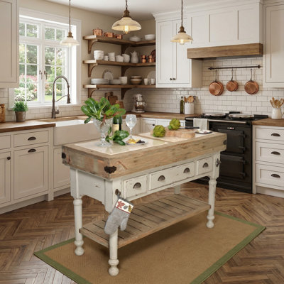 Nella Marble Top Kitchen Island