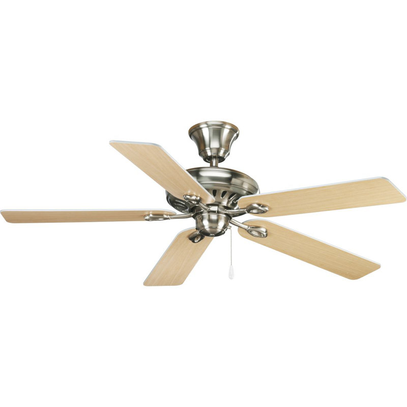 AirPro Signature 52'' Ceiling Fan, Brushed Nickel with White / Natural Cherry Blades