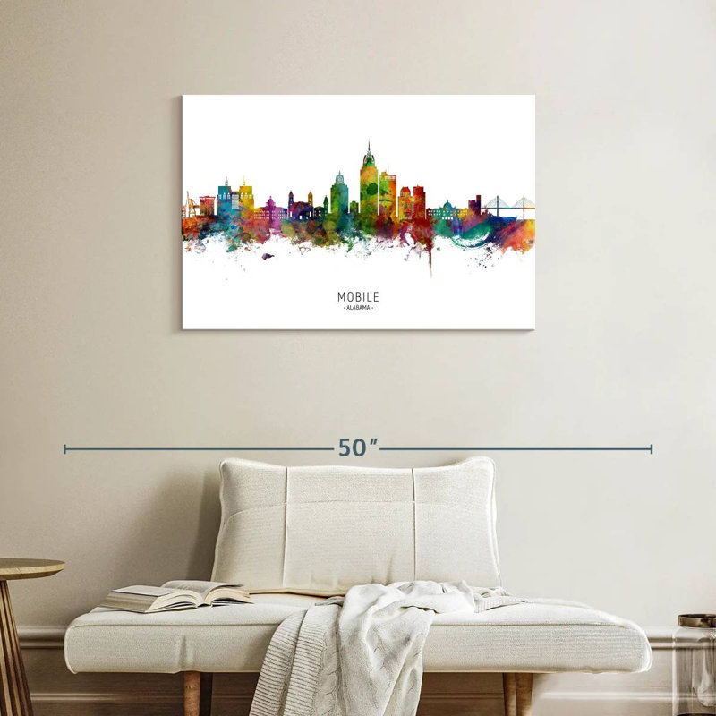Mobile Alabama Skyline I, H 24 po x l 36 po