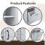 Armoire de rangement multifonctionnelle pour salle de bain avec tablettes réglables et paniers à linge?-538358339