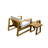 U_STYLE Acacia Wood Outdoor Lounge Set - Chair & Ottoman, Perfect For Patios, Balconies, And Gardens-1027845386