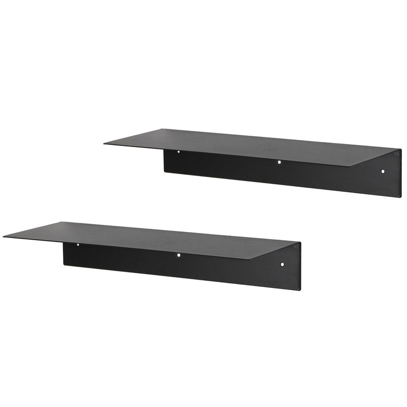 Ondrea 2 Piece Metal Floating Shelf