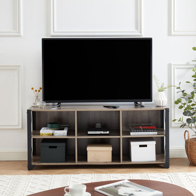 Meuble télé pour téléviseur de 65 po ou moins, Noyer gris
