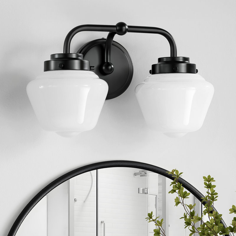 2 - Light Dimmable Vanity Light, Matte Black