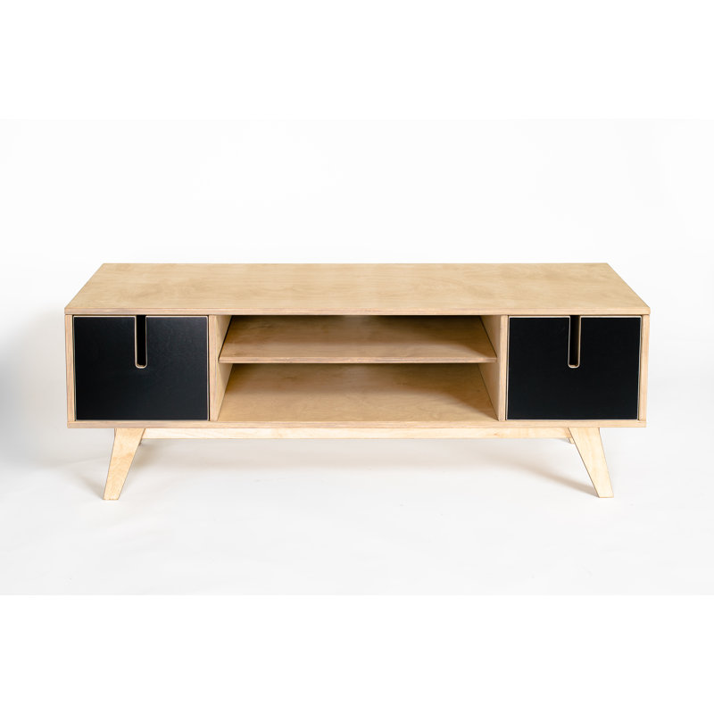 Unfinished TV Stand for TVs up to 60", White oilwaxed, White painted
