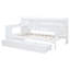 Lit de jour simple blanc avec bureau et rangement-601836985-601836986