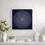 Navy Sphere 4' Framed Graphic Art Print on Glass