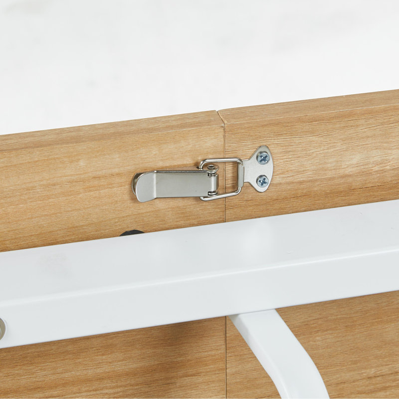 Table de salle à manger extensible, Blanc, Blanc, H 29,52 po x l 55,08 po x P 31,52 po