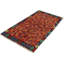 Tapis géométrique mauve / orange / vert en laine noué à la main à motif géométrique 3 pi 4 po x 4 pi 9 po Laudalino