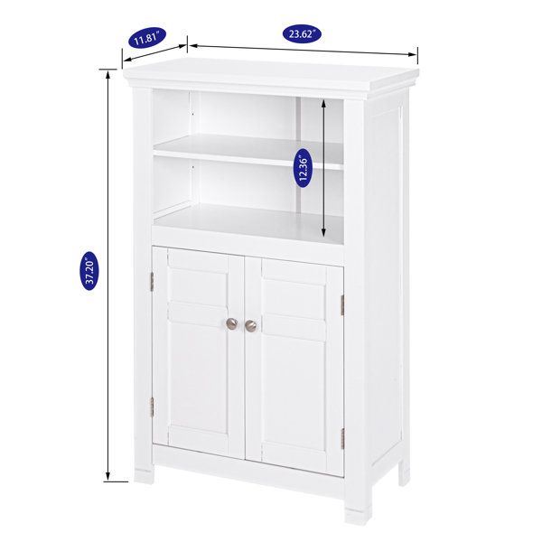 Spirich Home Bathroom Freestanding Storage Cabinet with Two Tier